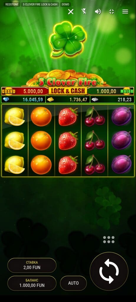 5 Clover Fire Lock Cash демо