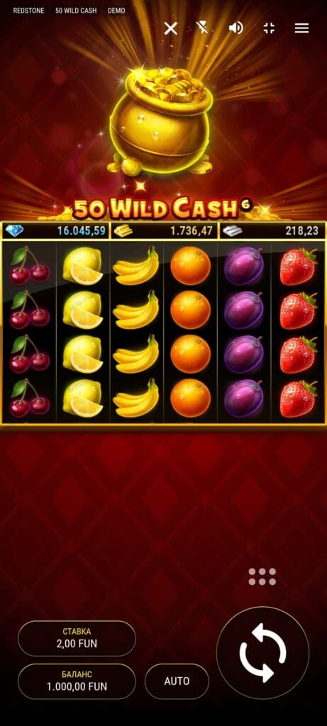 50 Wild Cash demo