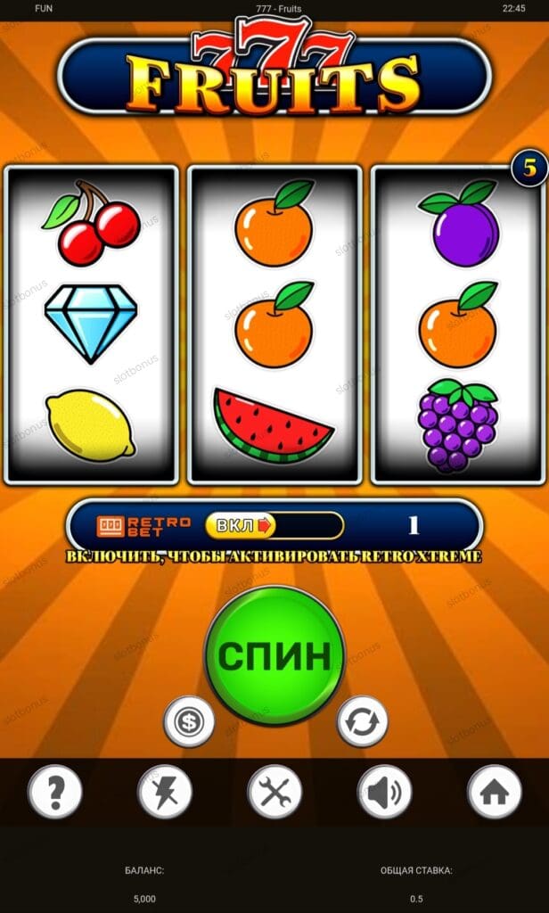 777 – Fruits демо