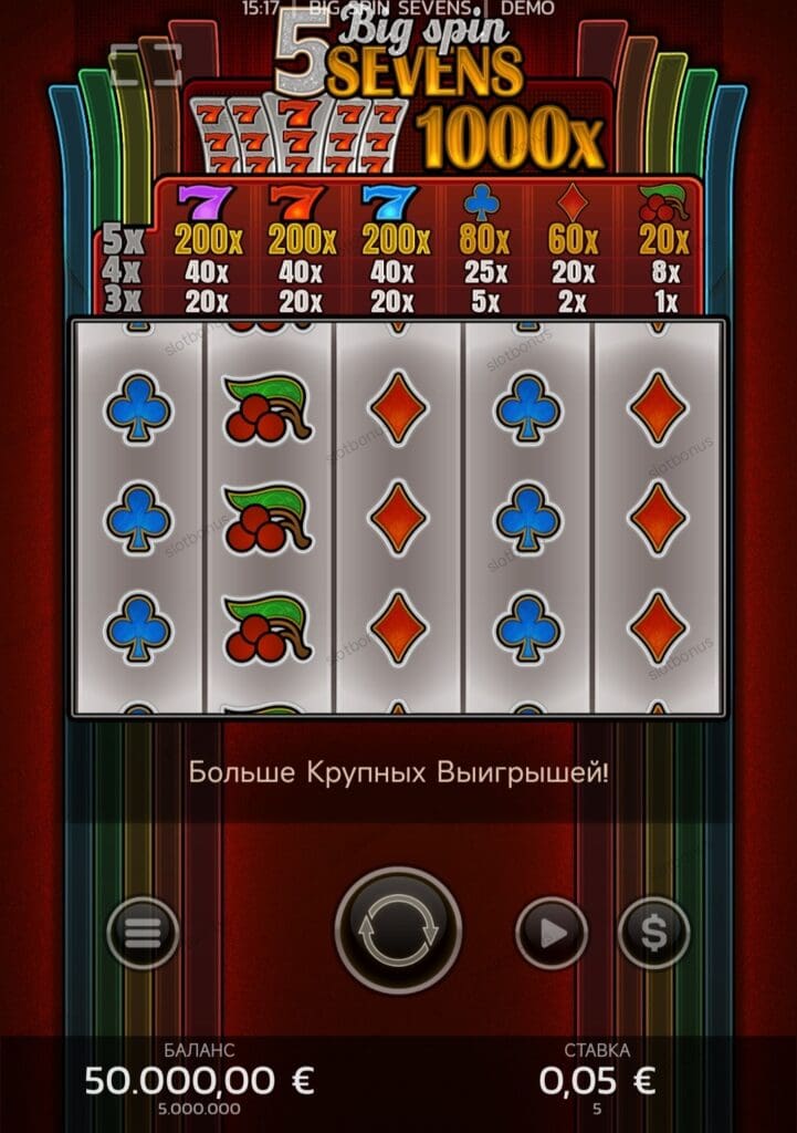 Big Spin Sevens демо
