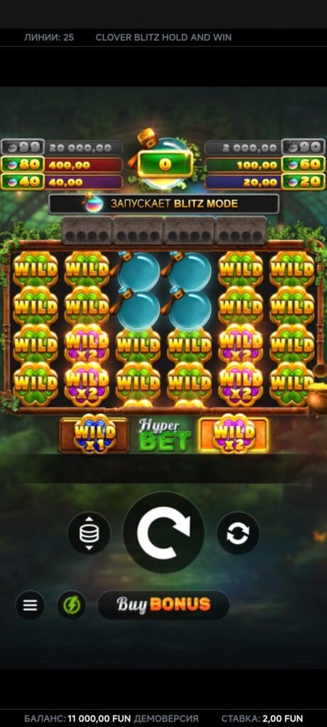 Clover Blitz Hold and Win демо