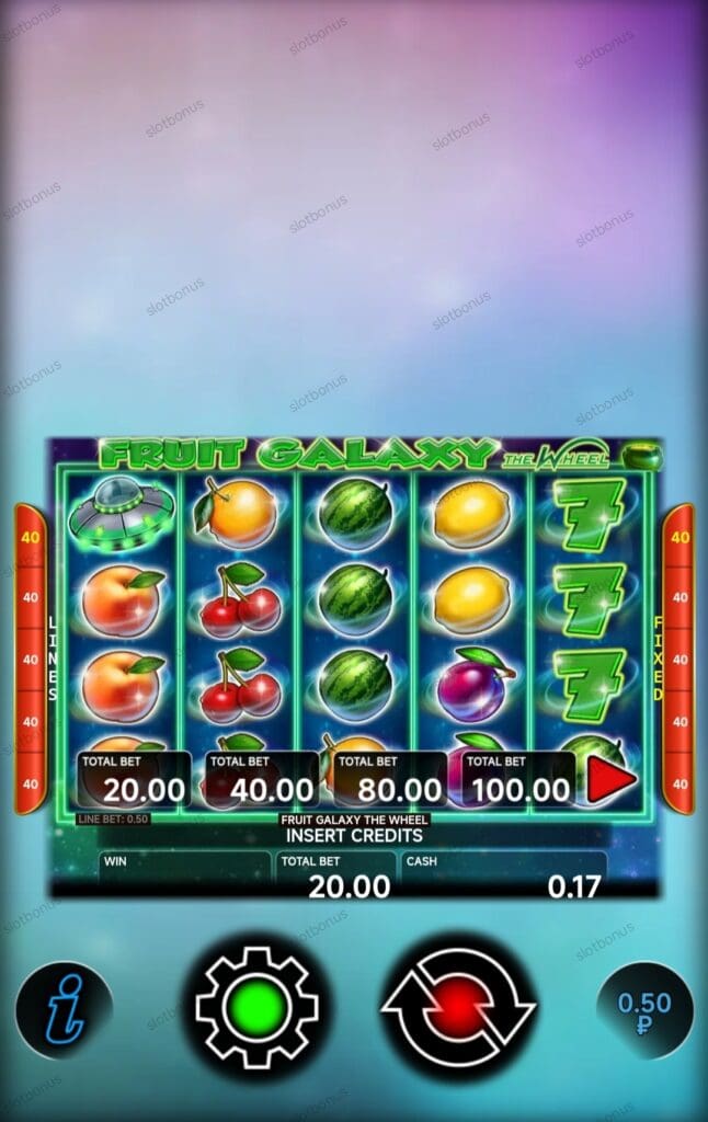 Fruit Galaxy The Wheel демо