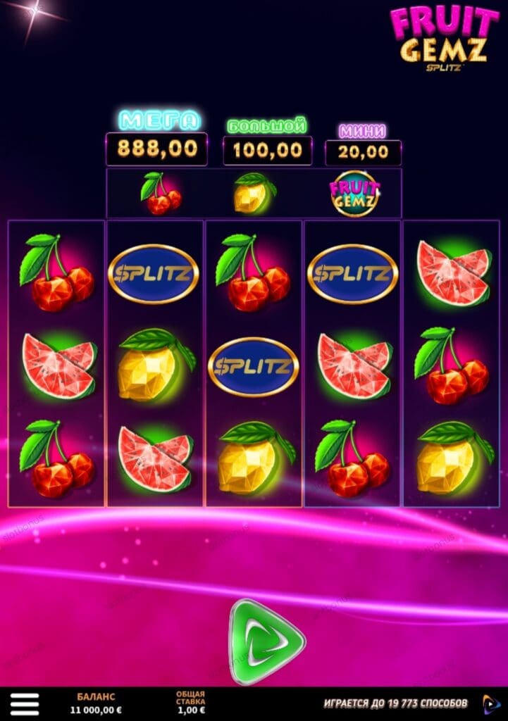 Fruit Gemz Splitz демо