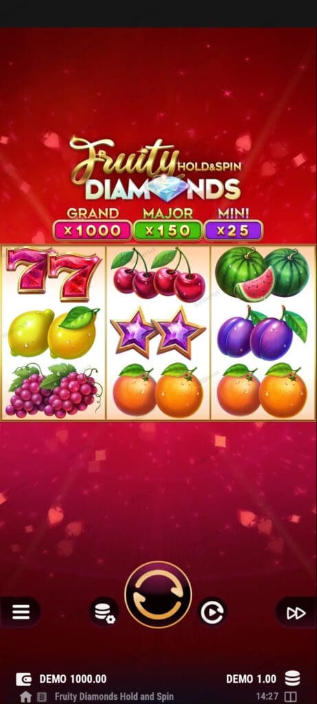 Fruity Diamonds Hold and Spin демо