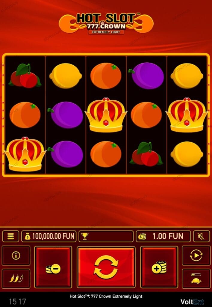 Hot Slot 777 Crown Extremely Light демо