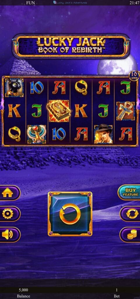 Lucky Jack – Book of Rebirth – Egyptian Darkness демо