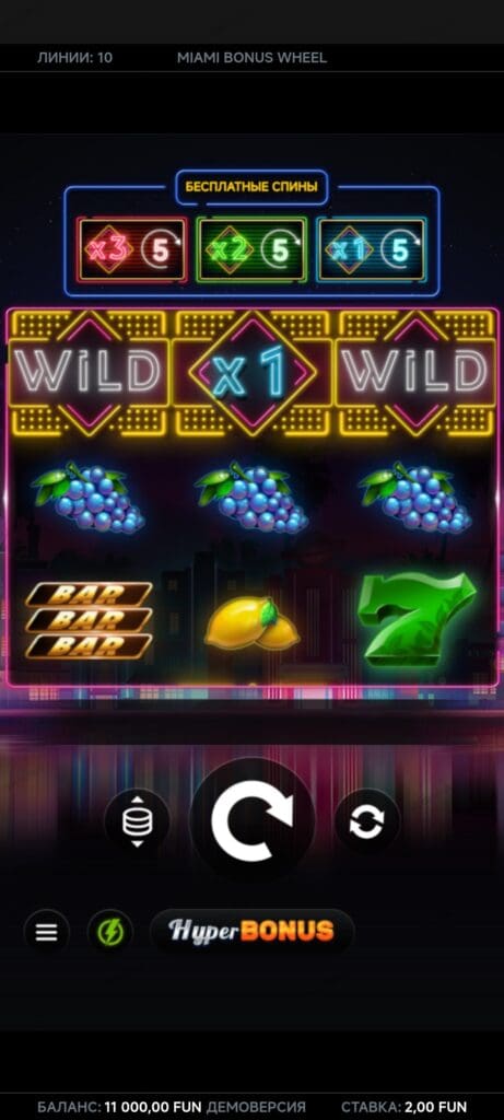 Miami Bonus Wheel демо