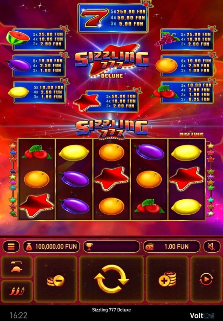 Sizzling 777 Deluxe демо