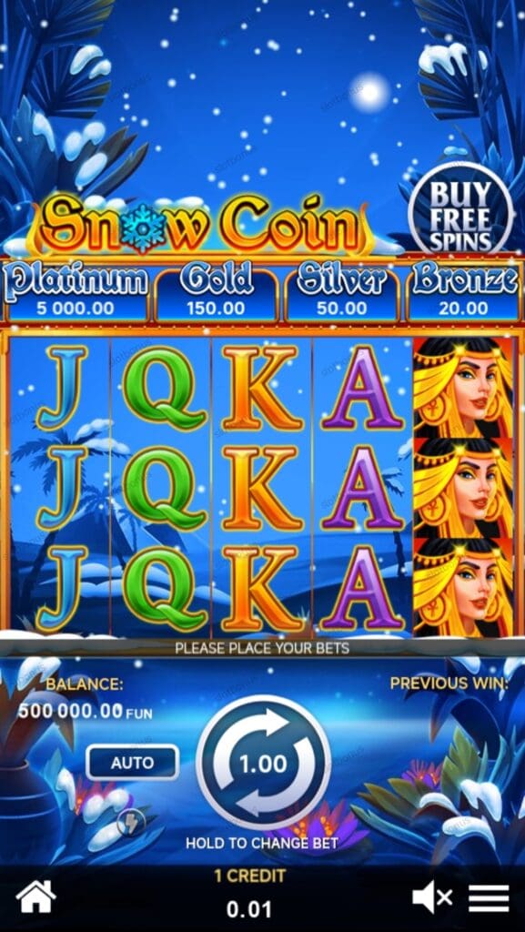Snow Coin Hold The Spin демо